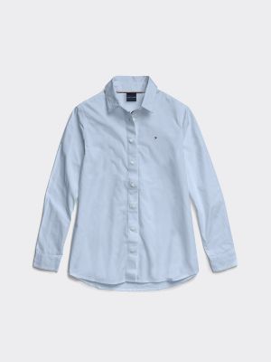 tommy hilfiger blue oxford shirt