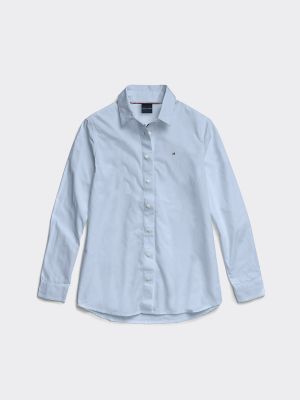 tommy hilfiger blue oxford shirt