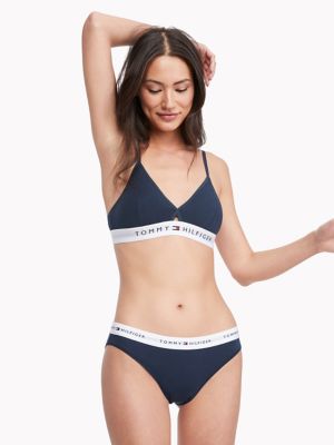 tommy hilfiger lightly lined mesh triangle bralette