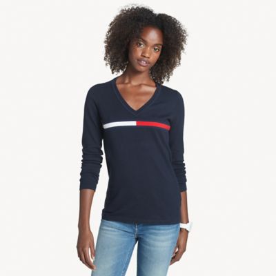 tommy hilfiger blue sweater women's