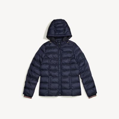 tommy jeans quilted hooded jacket