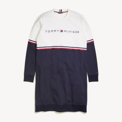 tommy hilfiger colorblock hoodie dress