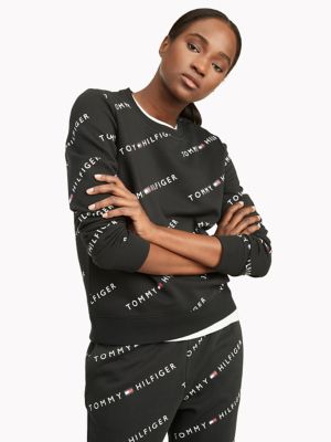 tommy hilfiger logo print sweatshirt