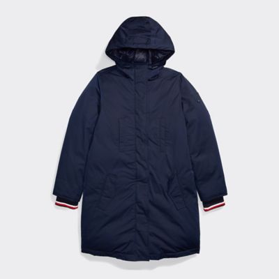 tommy hilfiger women's hooded raincoat