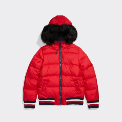 tommy hilfiger women's jacket with fur