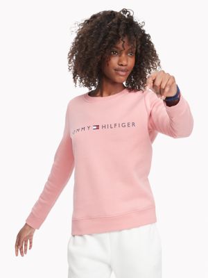 tommy hilfiger essential logo fleece sweatshirt