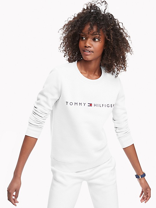 Tommy Hilfiger Girl's Essential Logo Crew Sweatshirt 