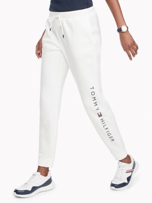 white tommy hilfiger sweatpants