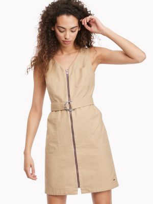 Essential Sleeveless Zip Dress | Tommy 