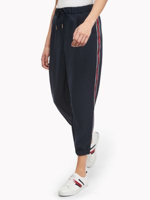 tommy hilfiger logo stripe joggers