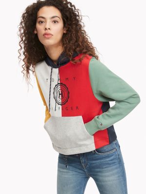 tommy hilfiger hoodie colorblock