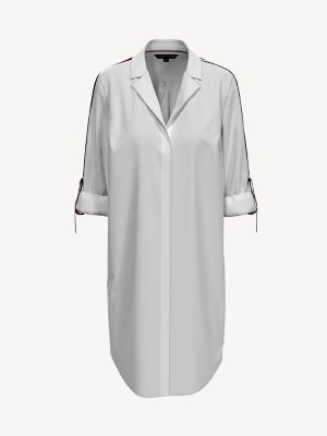 tommy hilfiger white shirt dress