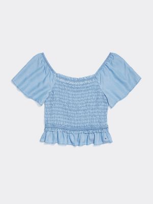 smocked womens top