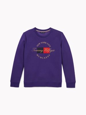 purple tommy hilfiger sweatshirt