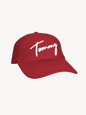 red tommy hilfiger hat