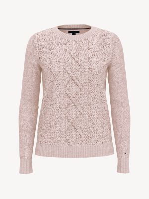 womens cable knit sweater