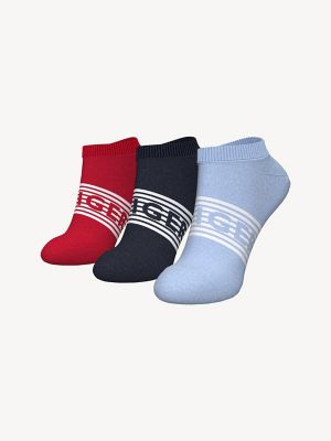 Tommy Hilfiger Women's Ankle Sock 3Pk Covington Blue/Multi -