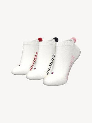 Tommy Hilfiger Women's Ankle Sock 3Pk White -