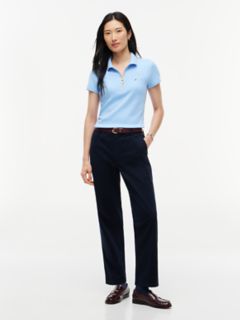 Slim Fit Zip Polo — Vessel Blue 2
