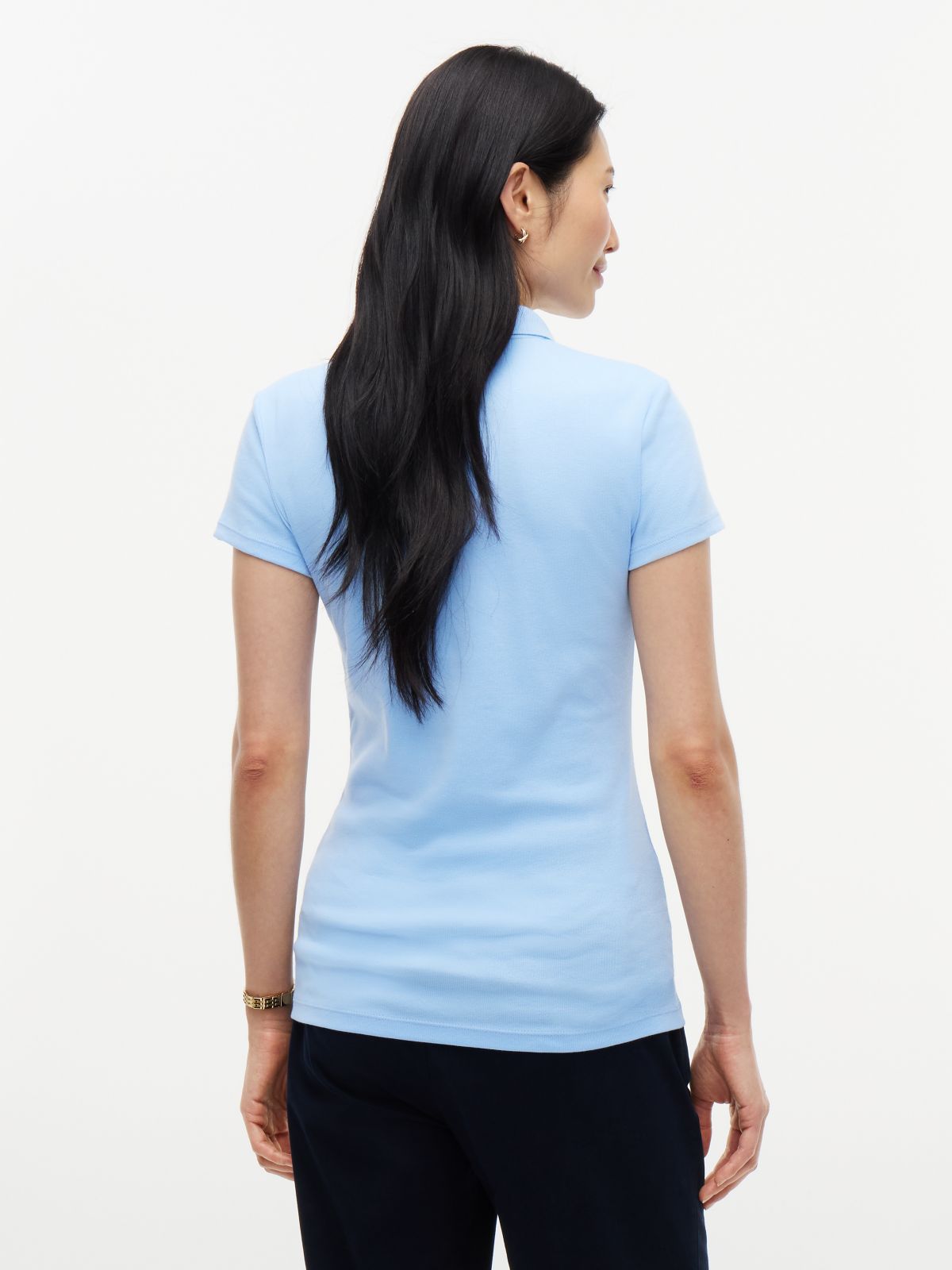 Slim Fit Zip Polo — Vessel Blue