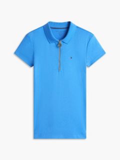 Slim Fit Zip Polo — Siren Blue 5