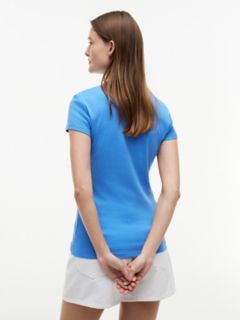 Slim Fit Zip Polo — Siren Blue 4