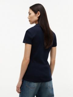 Slim Fit Zip Polo — Navy 4