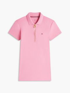Slim Fit Zip Polo — Mystic Pink 5