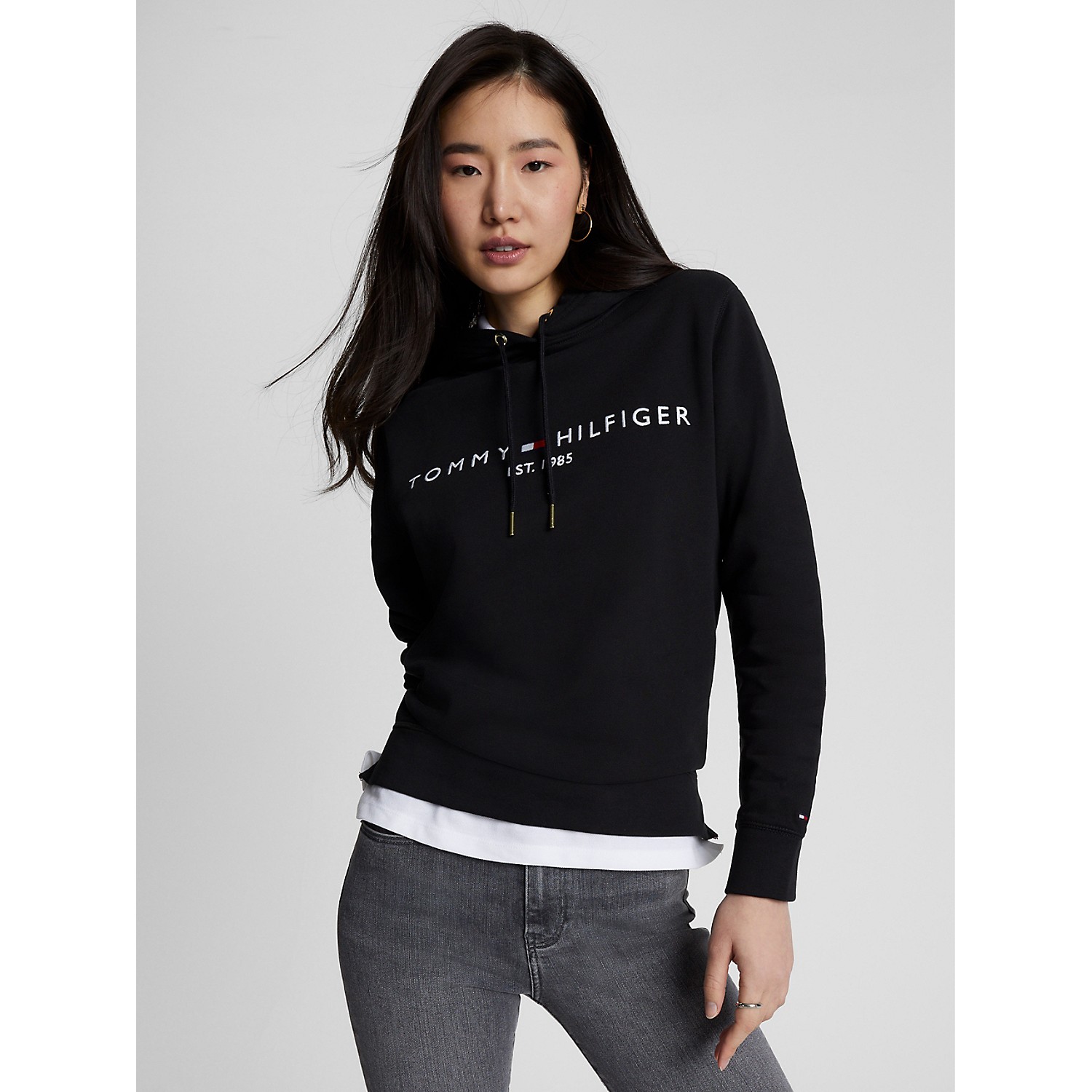 TOMMY HILFIGER Embroidered Tommy Logo Terry Hoodie