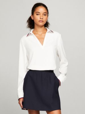 Tipped Pullover Top, Milky Way