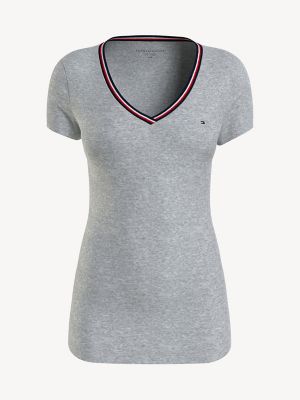 V-Neck T-Shirt, BC16 Grey Heather