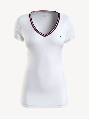 Tommy hilfiger t shirt best sale white womens