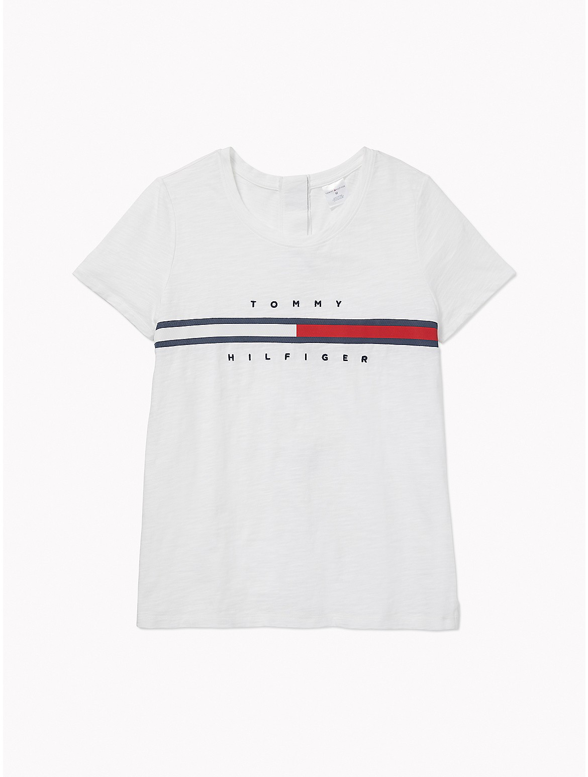 Shop Tommy Hilfiger Seated Fit Stripe Signature T In Bright White
