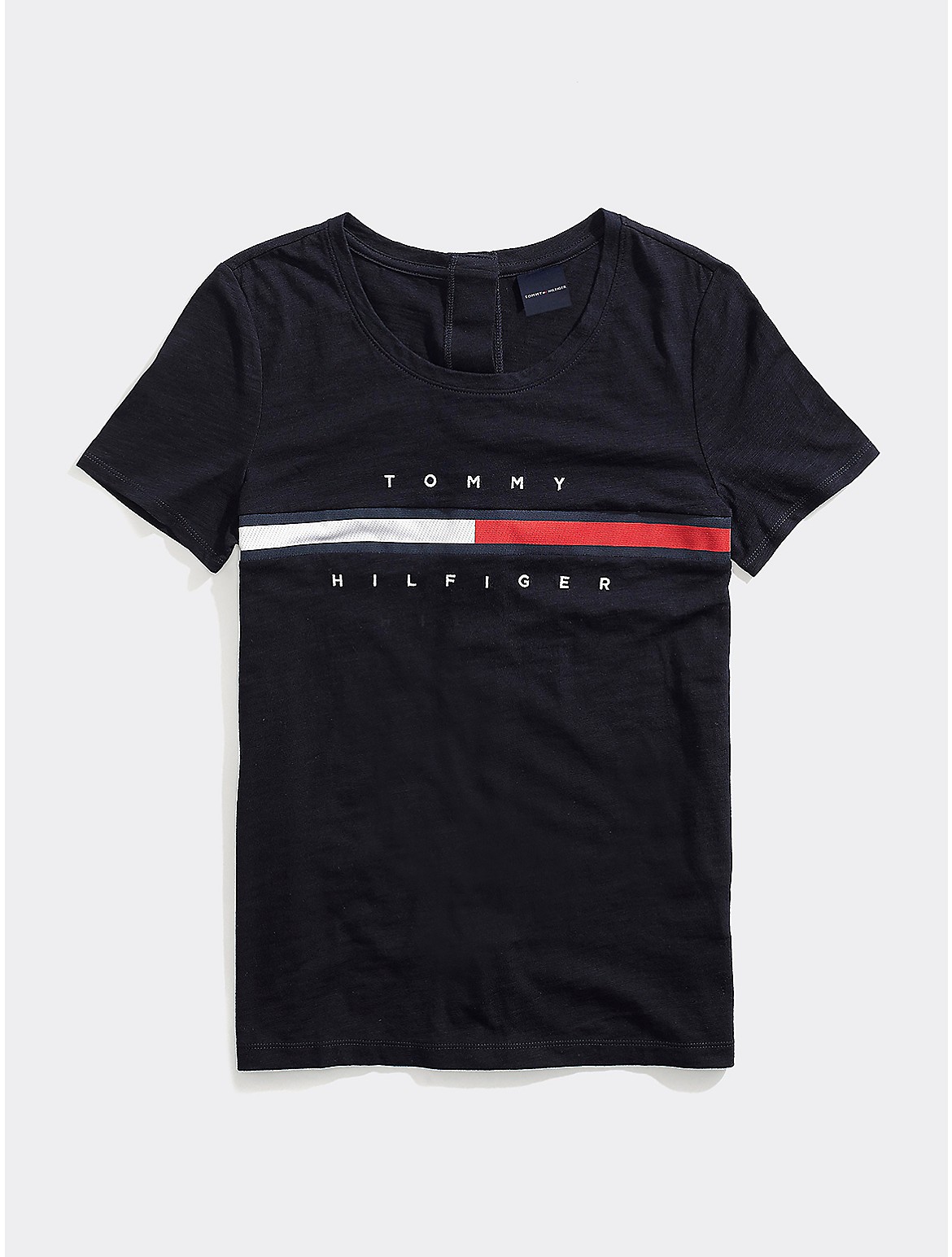 Tommy Hilfiger Women's Seated Fit Stripe Signature T-Shirt