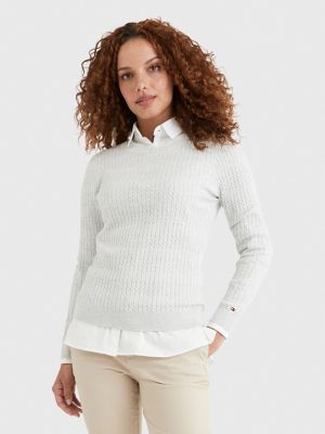 Cable knit sweater tommy 2024 hilfiger