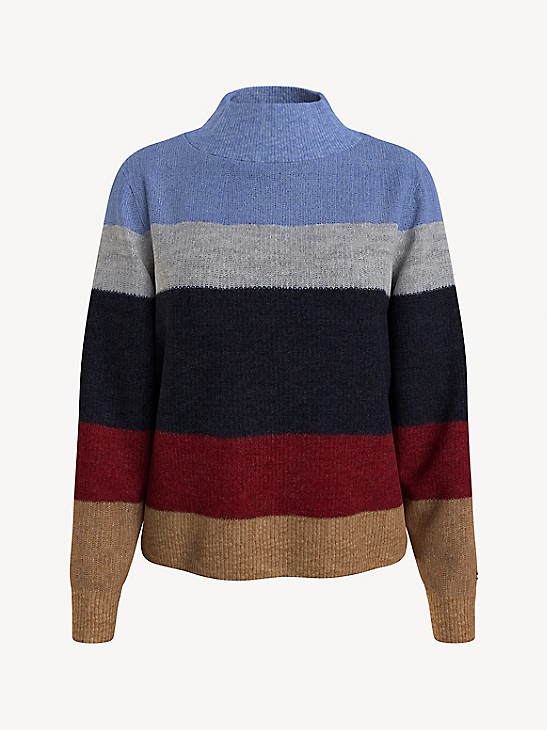 Stripe Mockneck Sweater | Tommy Hilfiger
