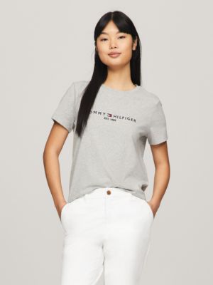 Embroidered Tommy T-Shirt Hilfiger USA Logo Tommy |
