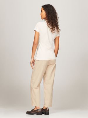 Slim Fit Stretch Cotton Polo, Feather White