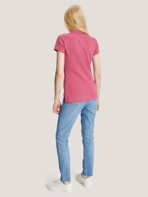 Slim Fit Stretch Cotton Polo, Florida Coral