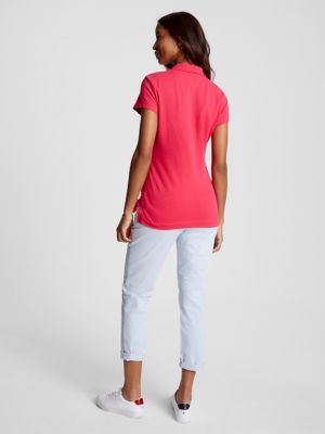 Slim Fit Stretch Cotton Polo, Pink Splendor