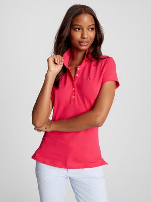 Slim Fit Stretch Cotton Polo, Pink Splendor