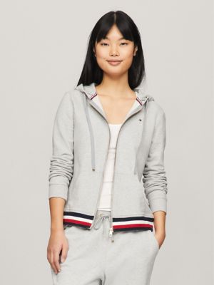 Striped cheap hem hoodie