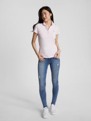 Женские свитеры Tommy Hilfiger Slim Fit Stretch-Cotton Polo — фото 2