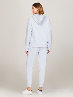 Relaxed Fit Solid Zip Hoodie, Breezy Blue