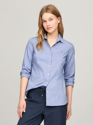 Tommy hilfiger women's store button up shirts