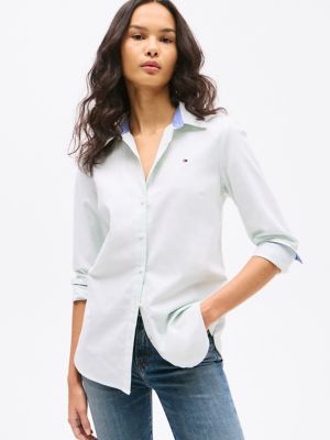 Regular Fit Solid Stretch Oxford Shirt, Minty Essence