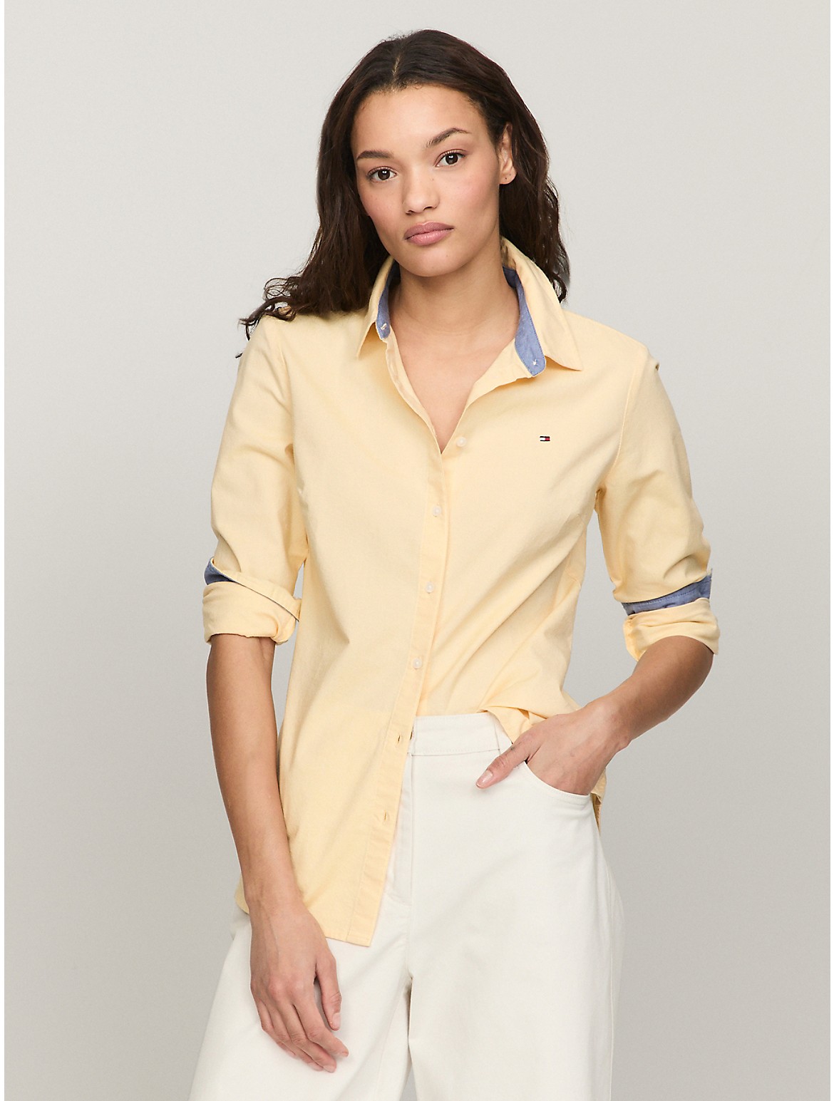 Tommy Hilfiger Women's Regular Fit Stretch Cotton Oxford Shirt