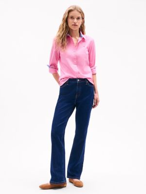 Regular Fit Stretch Oxford Shirt, Fandango Pink