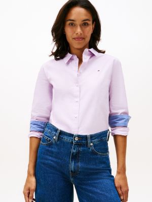 Regular Fit Stretch Oxford Shirt, Little Plum