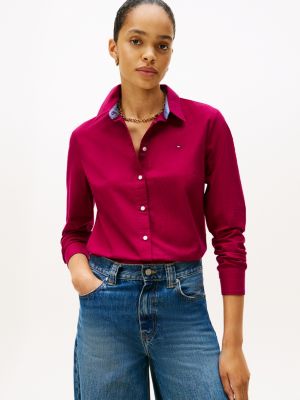 Regular Fit Stretch Oxford Shirt, Italian Wine
